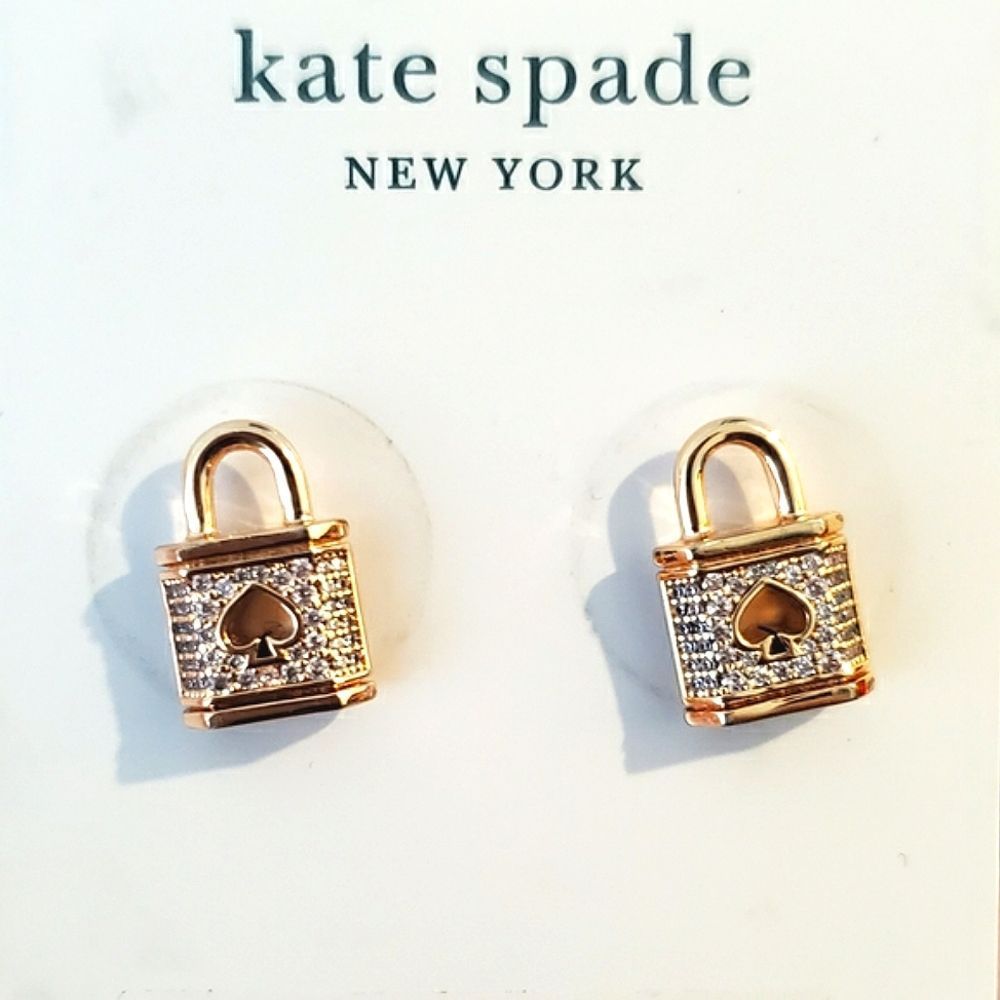 BNWT Kate Spade Lock Earrings